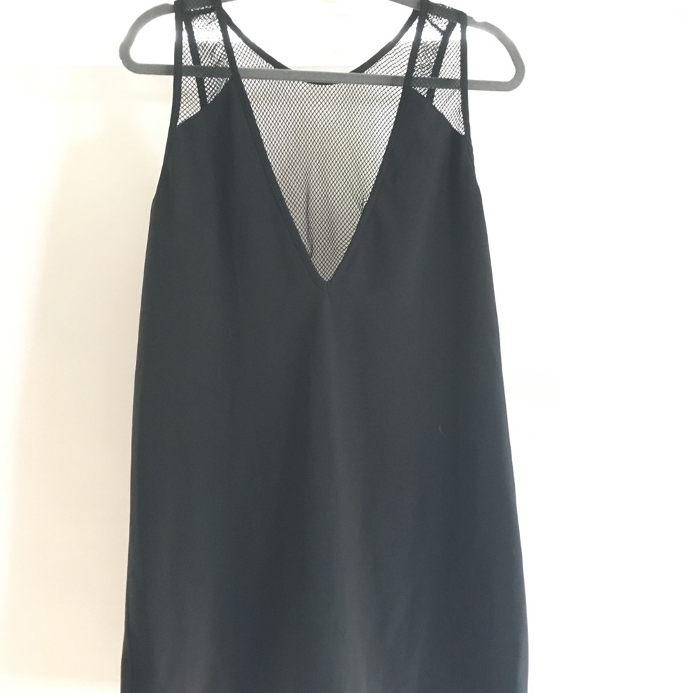 Nasty Gal mesh v neck mini dress